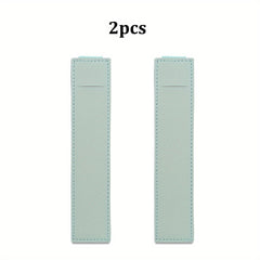 2pcs Leather Pen Holder For Planner - Adjustable Elastic Band Pen Pouch
