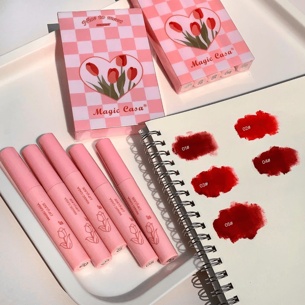 Tulip Lip Glaze Set Matte Liquid Lipstick 5pcs