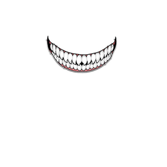 Motorcycle Helmet Decoration Sticker Teeth DIY Decals