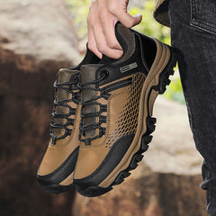 Men's Lace-Up Hiking Shoes Anti-Skid Camping Trekking