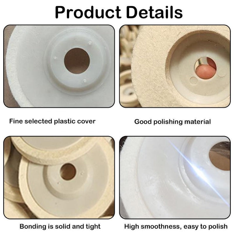 100mm 125mm Corner Grinding Wheel Felt Polishing Disc