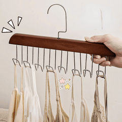 Wooden Sling Hanger Underwear Vest Storage Artifact Student Hook Underwear Rack