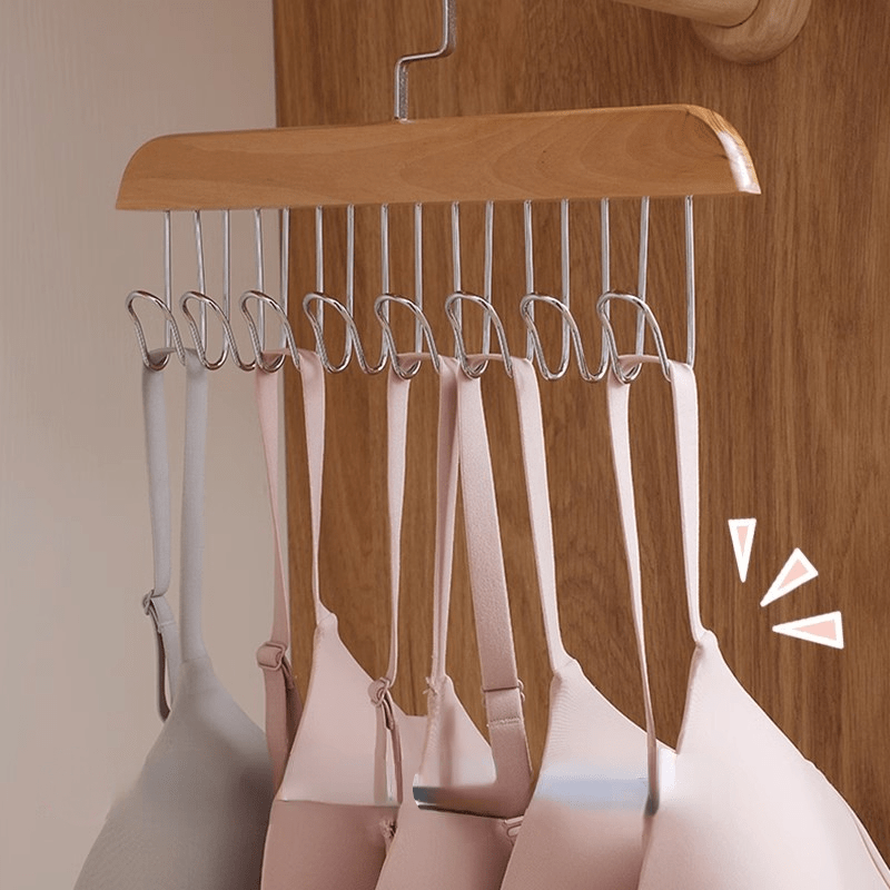 Wooden Sling Hanger Underwear Vest Storage Artifact Student Hook Underwear Rack