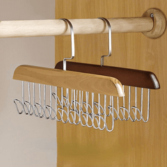 Wooden Sling Hanger Underwear Vest Storage Artifact Student Hook Underwear Rack