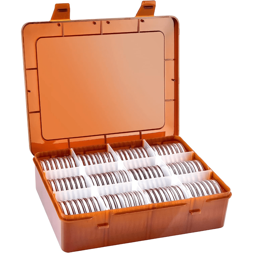 Coin Holder Capsules Storage Organizer Case Holds 84pcs Coins