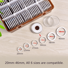 Coin Holder Capsules Storage Organizer Case Holds 84pcs Coins