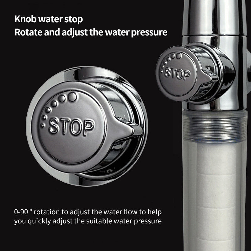 360 Rotating Twin Turbo Pressurized Shower Head