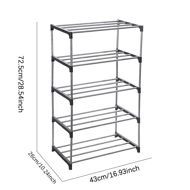 3-Layer Pink Shoe Rack Easy Assembly Storage Shelf