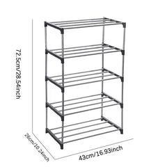 3-Layer Pink Shoe Rack Easy Assembly Storage Shelf