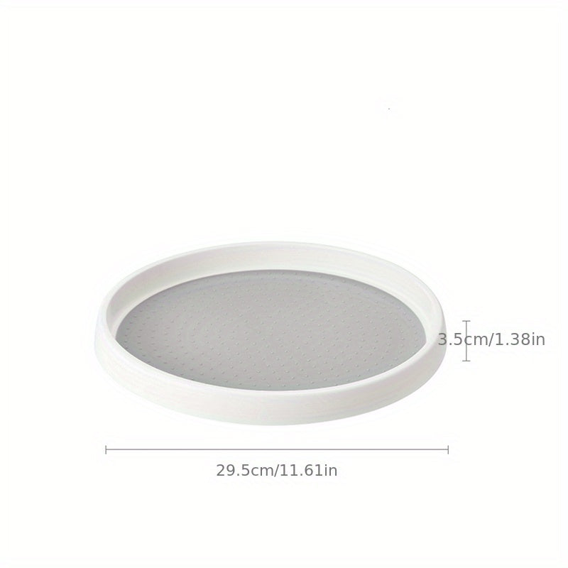 1pc Turntable Shelf Kitchen Storage Rack Non-slip Rotating Shelf