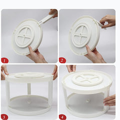 1pc Turntable Shelf Kitchen Storage Rack Non-slip Rotating Shelf