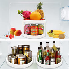 1pc Turntable Shelf Kitchen Storage Rack Non-slip Rotating Shelf