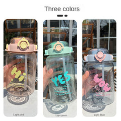 Large Capacity Water Bottle with Straw for Men and Women
