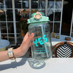 Large Capacity Water Bottle with Straw for Men and Women