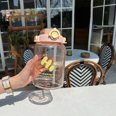 Large Capacity Water Bottle with Straw for Men and Women