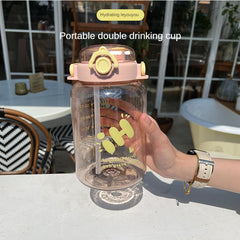 Large Capacity Water Bottle with Straw for Men and Women