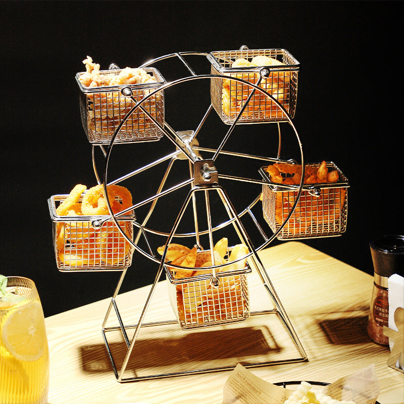 Creative Stainless Steel Ferris Wheel Dessert Rack