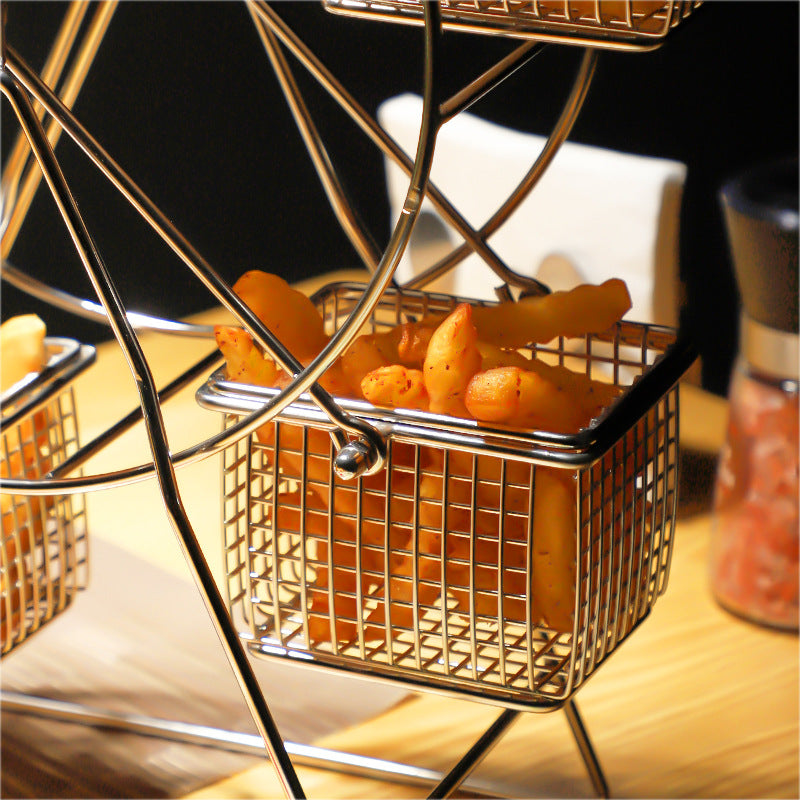 Creative Stainless Steel Ferris Wheel Dessert Rack