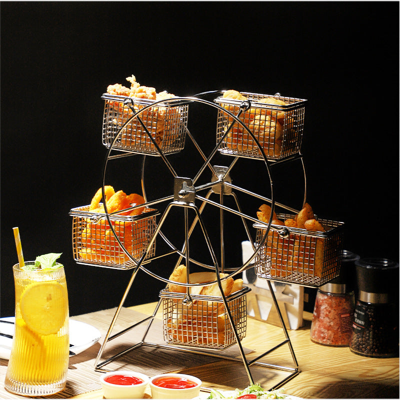 Creative Stainless Steel Ferris Wheel Dessert Rack