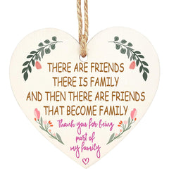 Wooden Hanging Signs Friends Are Family Wall Door Decoration