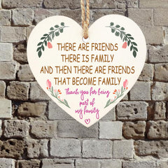 Wooden Hanging Signs Friends Are Family Wall Door Decoration