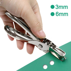 Metal Single Hole Puncher 3mm 6mm Hand Paper Punch Pliers