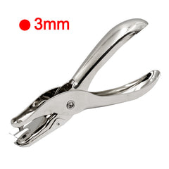 Metal Single Hole Puncher 3mm 6mm Hand Paper Punch Pliers