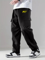 Cargo Pants Men Flap Pocket Trousers Loose Casual Outdoor Pants Work Pants