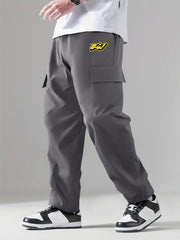 Cargo Pants Men Flap Pocket Trousers Loose Casual Outdoor Pants Work Pants