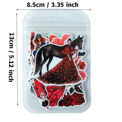22pcs Creative Self Show Field Girl Scrapbooking Sticker DIY Craft Decoration