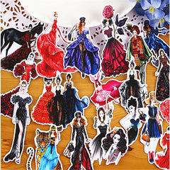 22pcs Creative Self Show Field Girl Scrapbooking Sticker DIY Craft Decoration