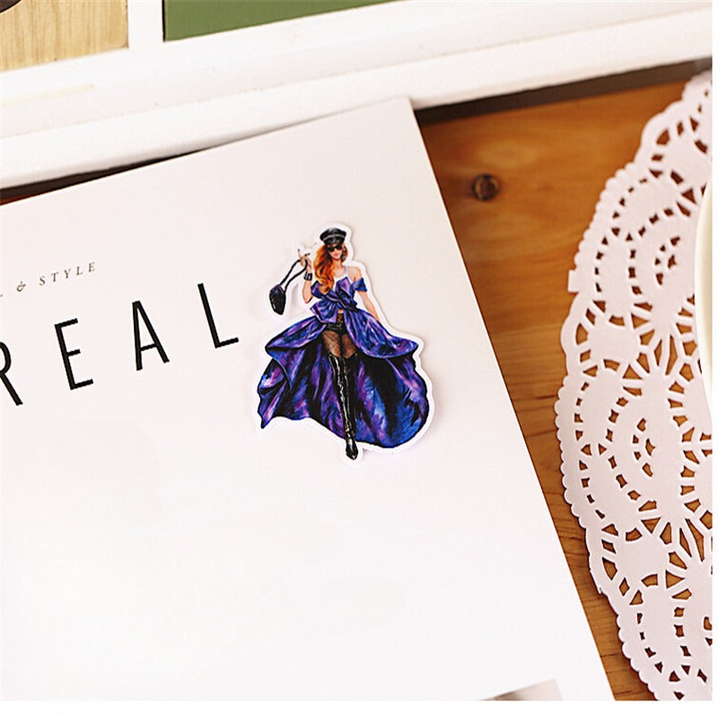 22pcs Creative Self Show Field Girl Scrapbooking Sticker DIY Craft Decoration
