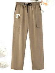 Cat Mountain Pattern Cargo Pants Men s Flap Pocket Trousers