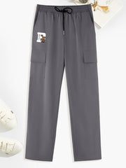 Cat Mountain Pattern Cargo Pants Men s Flap Pocket Trousers