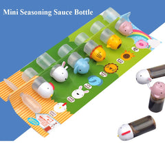 3pcs 6pcs Mini Seasoning Sauce Bottle Cartoon Soy Sauce Containers