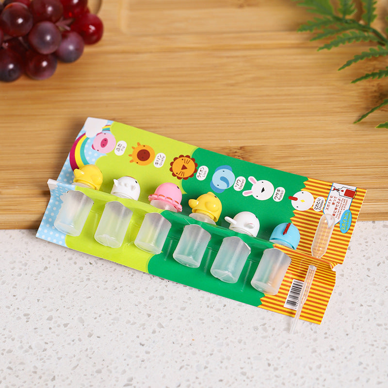 3pcs 6pcs Mini Seasoning Sauce Bottle Cartoon Soy Sauce Containers