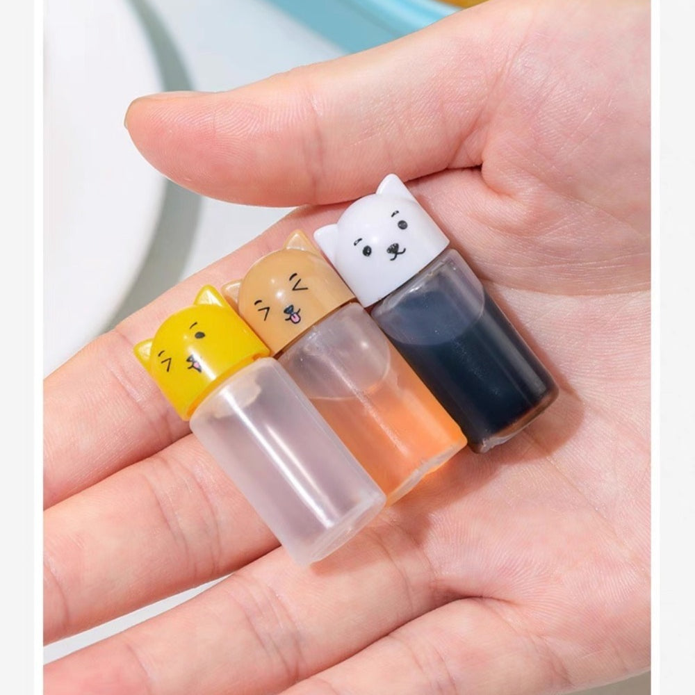 3pcs 6pcs Mini Seasoning Sauce Bottle Cartoon Soy Sauce Containers