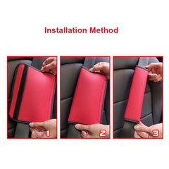 Car Seat Belt Cover Pore Pu Breathable Universal Auto Seat Belt Covers