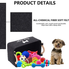 Dog Toys Storage Bin Collapsible Pet Supplies Basket