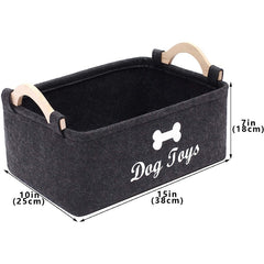Dog Toys Storage Bin Collapsible Pet Supplies Basket