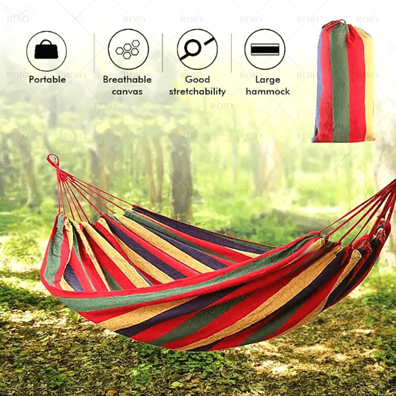 Thick Fabric Single Hammock Swing Chair - Outdoor Camping Travel