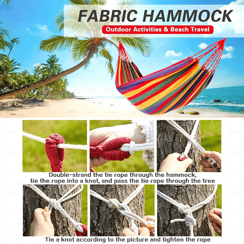 Thick Fabric Single Hammock Swing Chair - Outdoor Camping Travel