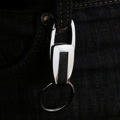 Silver Key Chain Double Ring - Separate Your Home And Office Keys