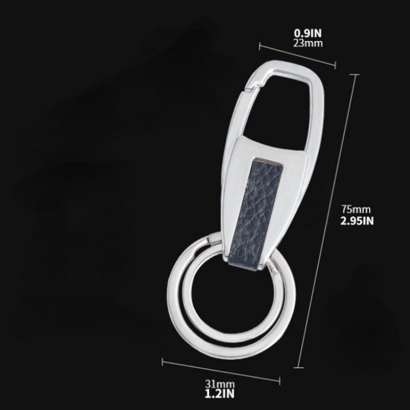 Silver Key Chain Double Ring - Separate Your Home And Office Keys