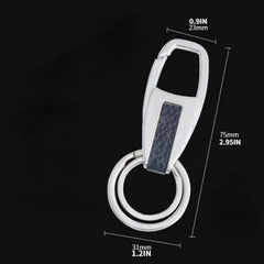 Silver Key Chain Double Ring - Separate Your Home And Office Keys