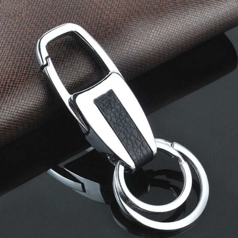 Silver Key Chain Double Ring - Separate Your Home And Office Keys