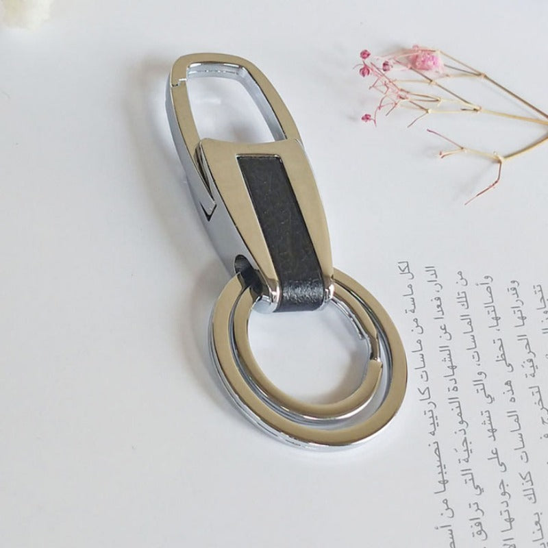 Silver Key Chain Double Ring - Separate Your Home And Office Keys