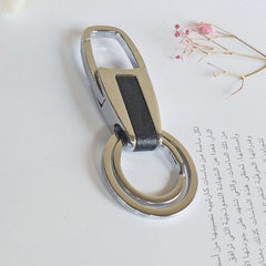 Silver Key Chain Double Ring - Separate Your Home And Office Keys