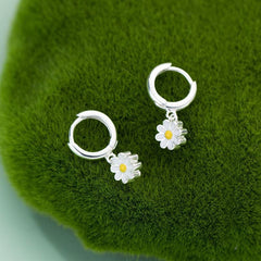 Pastoral Style Daisy Flower Earrings Student Girls Delicate Jewelry