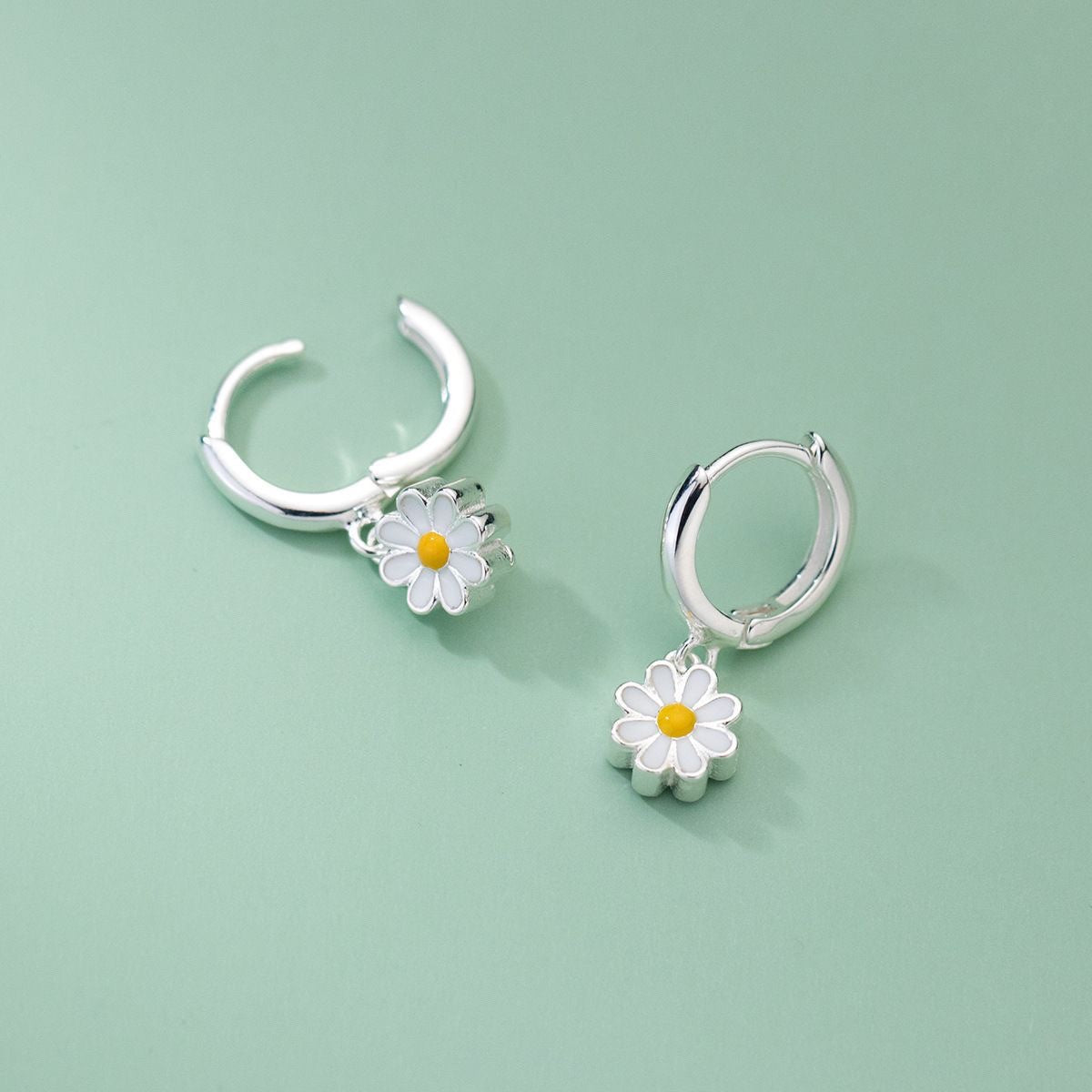 Pastoral Style Daisy Flower Earrings Student Girls Delicate Jewelry